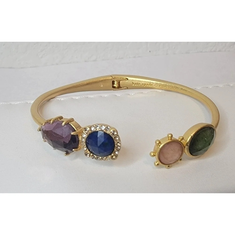 Kate Spade Hinged Bracelet – Multi-Stone – Gold - Picture 3 of 10